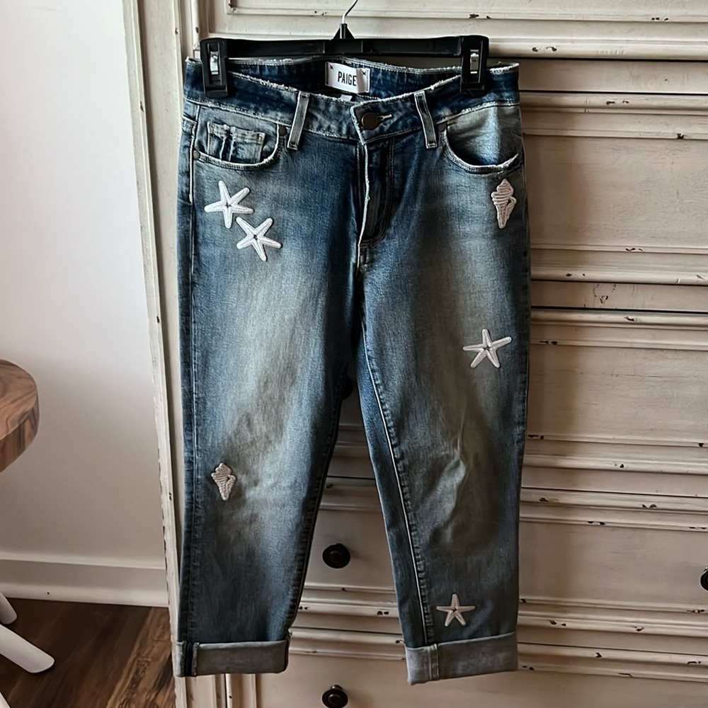 paige cropped jeans size 24